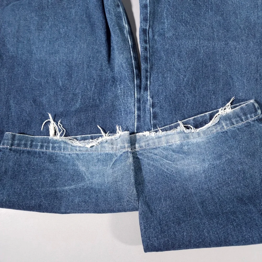 Wu Wear Jeans Mens 38x32 (Fits 37x30)‎ Blue Baggy 90s Hip Hop Streetwear Denim